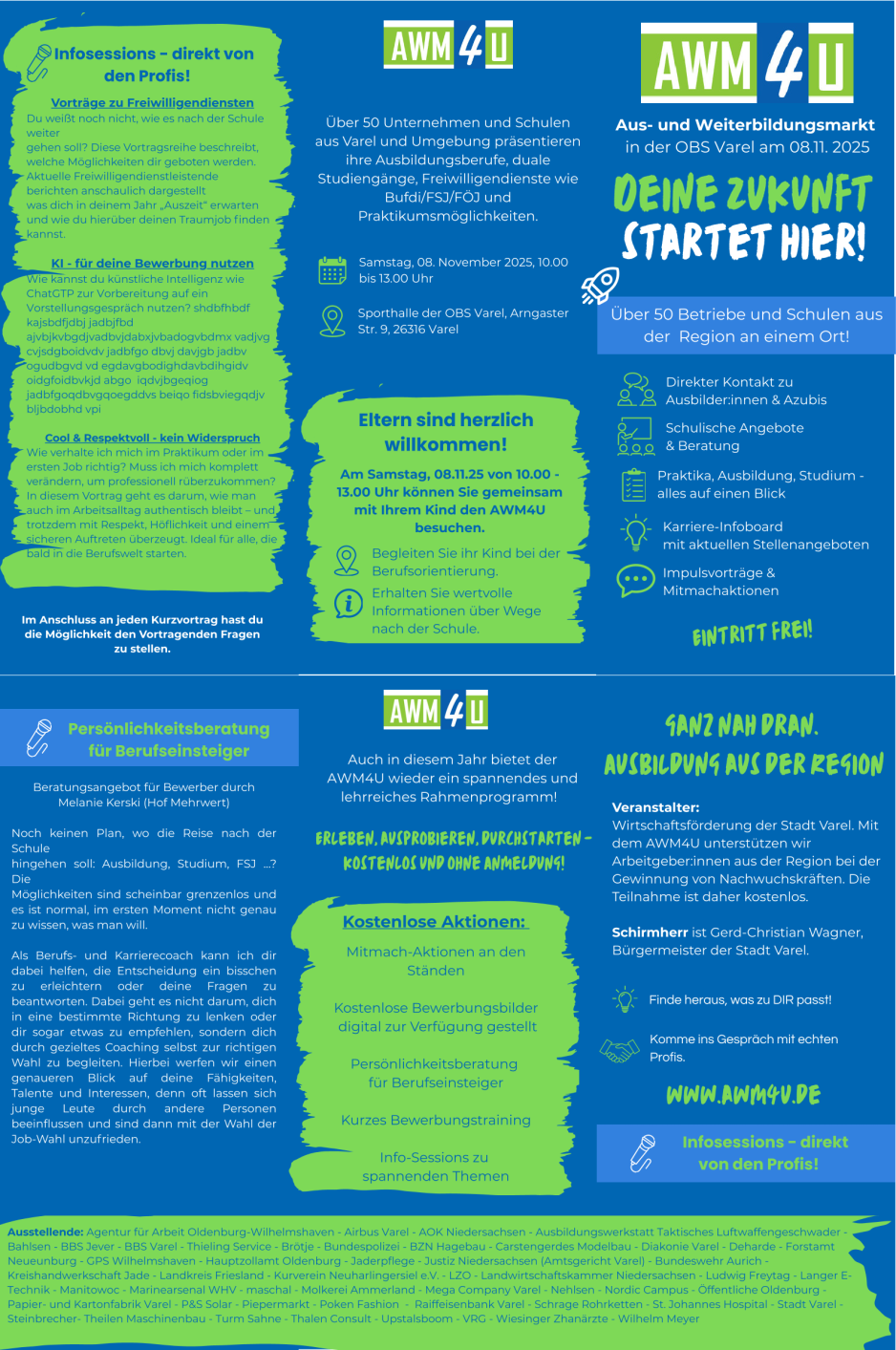 Aus- und Weiterbildungsmarkt der Stadt Varel 2025 – Standort Varel